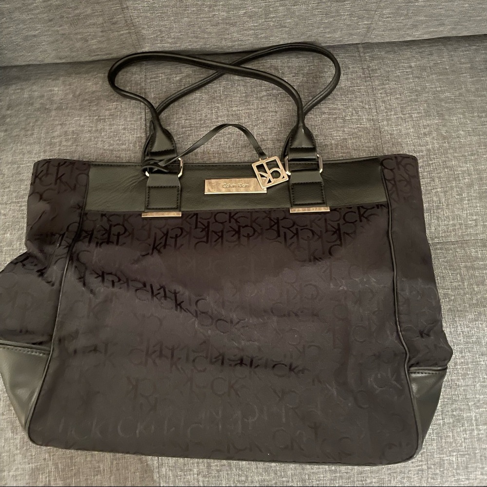 Monogrammed Calvin Klein large tote